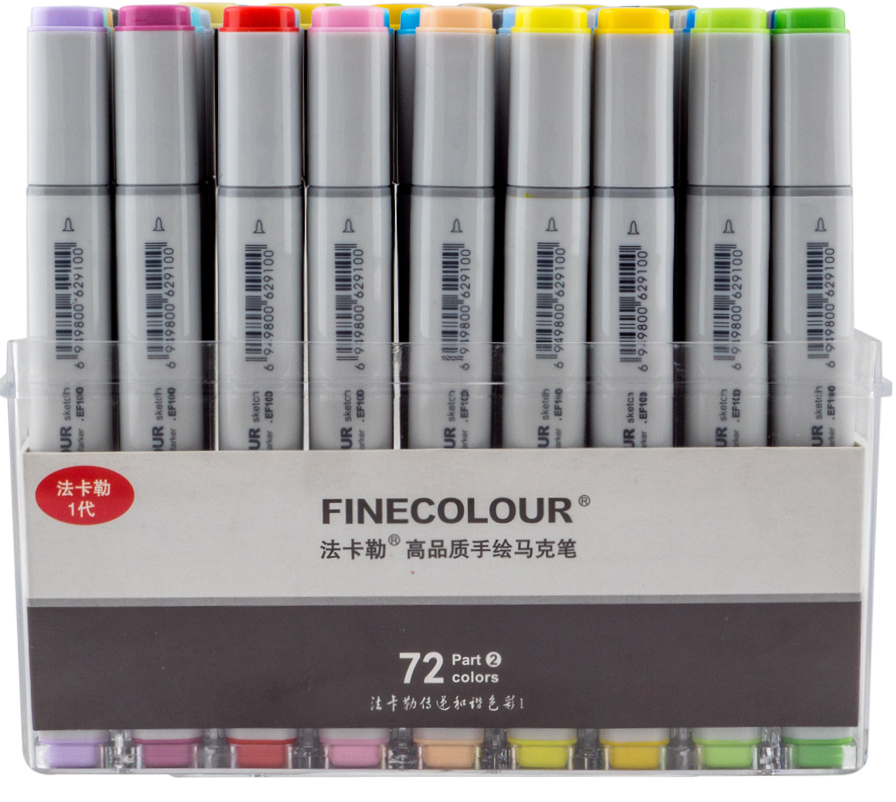 

Набор маркеров Finecolour Sketchmarker 72 цвета (EF100-TB72)