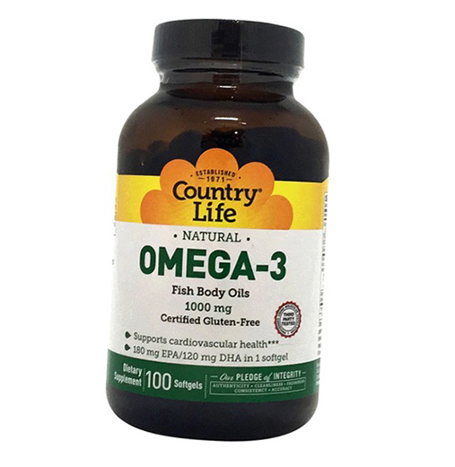 

Рыбий жир, Омега 3, Omega-3 Fish Body Oil, Country Life 100гелкапс (67124003)