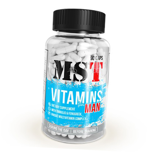 

Витамины для мужчин, Vitamins for Man, MST 90капс (36288003)