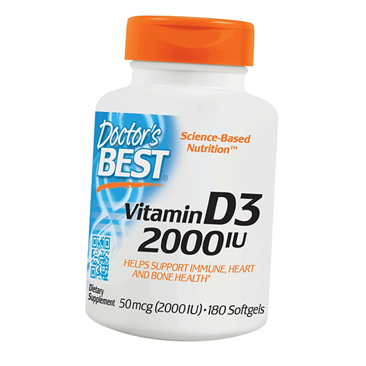 

Doctor's Best Vitamin D3 2000 180гелкапс (36327066)