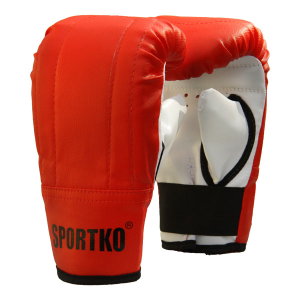 

Снарядные перчатки кожвинил Sportko ПД-3 красный L/XL