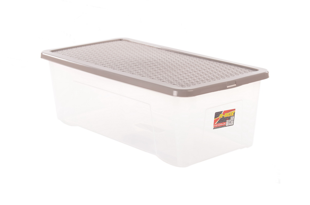 

Контейнер пластиковый Heidrun R-BOX 65л, 80*40*26см Серо-коричневый (HDR-4688)