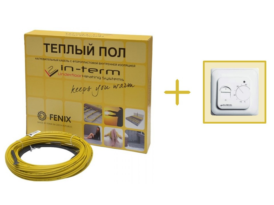 

Нагревательный кабель In-Therm 79 м / 7,9 м² - 9,5 м² / 1580 Вт + терморегулятор In-Therm RTC 70.26