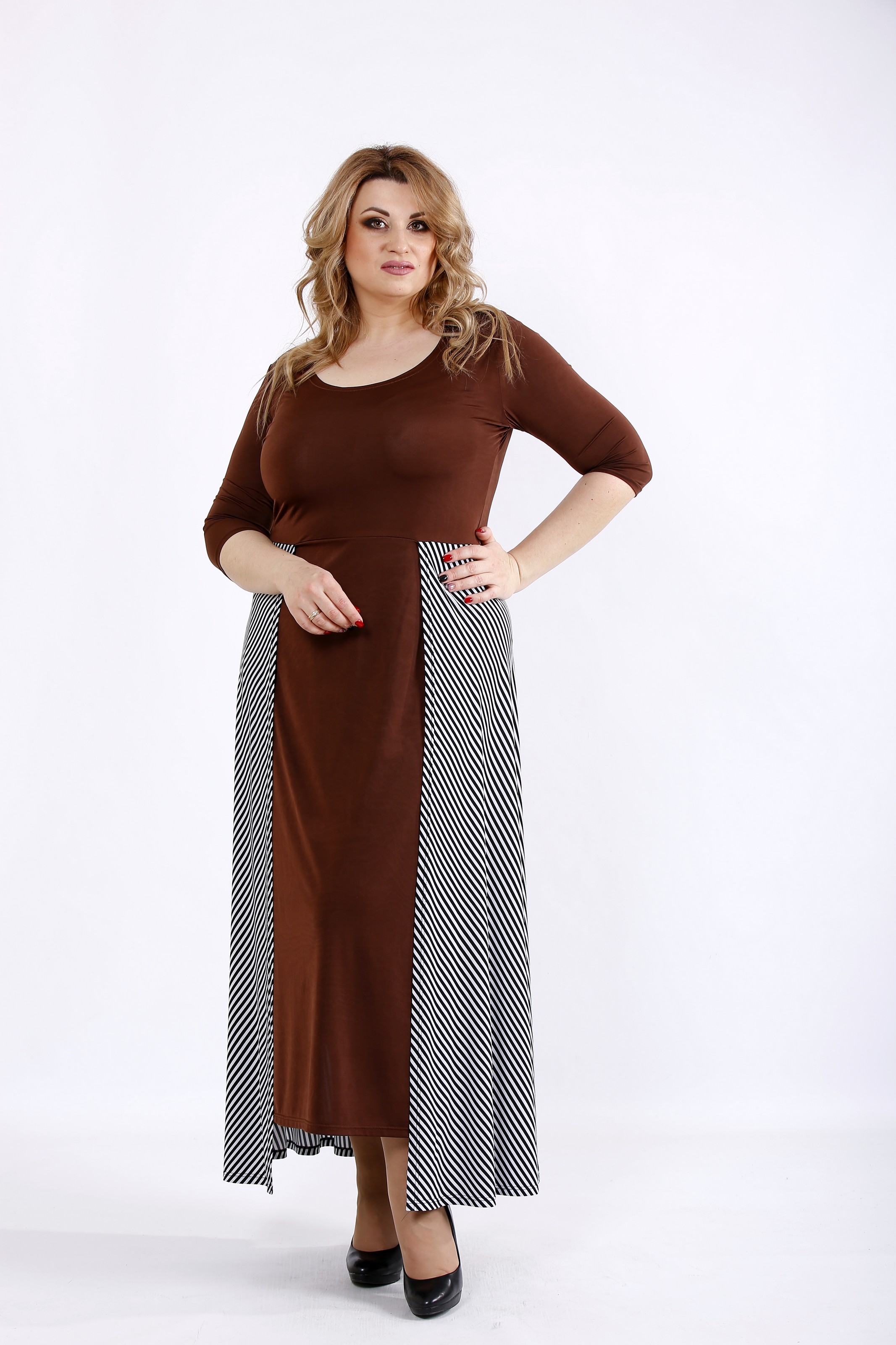 

Платье GARRY-STAR 01108-3  Коричневый, Платье GARRY-STAR 01108-3 44 Коричневый