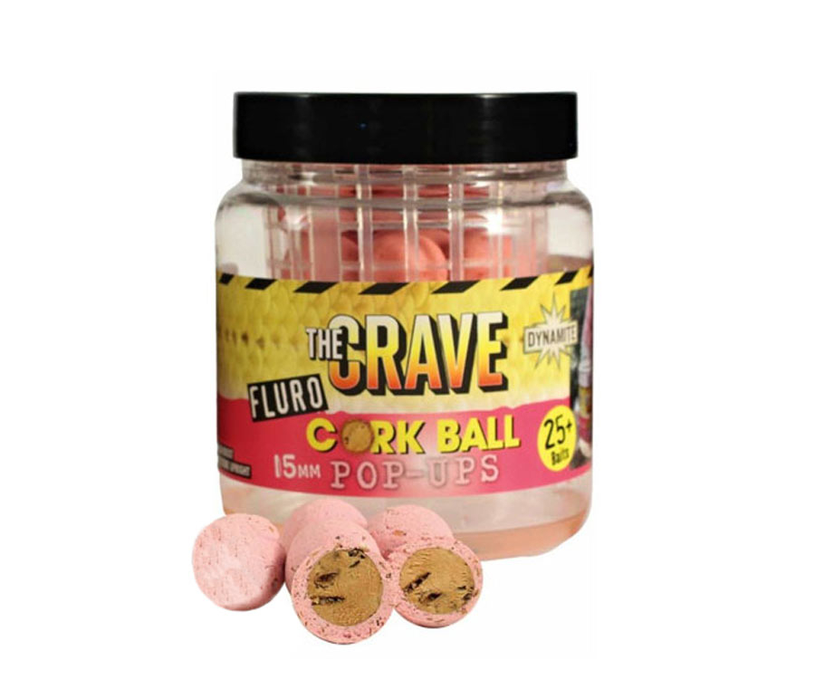 

Бойлы Dynamite Baits Cork Ball Fluro-Pink The Crave Pop-Ups 15 мм (арт.3838DY946)