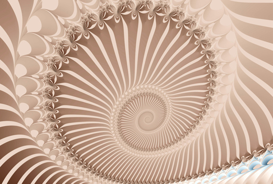 

3D Фотообои бумажные DeCors Бежевая спираль 400x270 см 4 сегмента (181157)