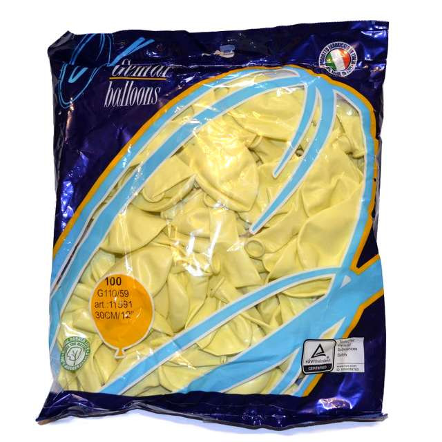 

Воздушные шары Gemar пастель 12"(30 см) слоновая кость 100 шт