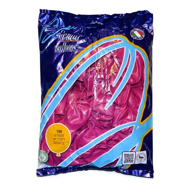 

Воздушные шары Gemar пастель 12"(30 см) фуксия 100 шт