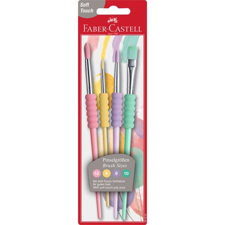 

Набор кистей детских 4шт. пастельные Faber-Castell