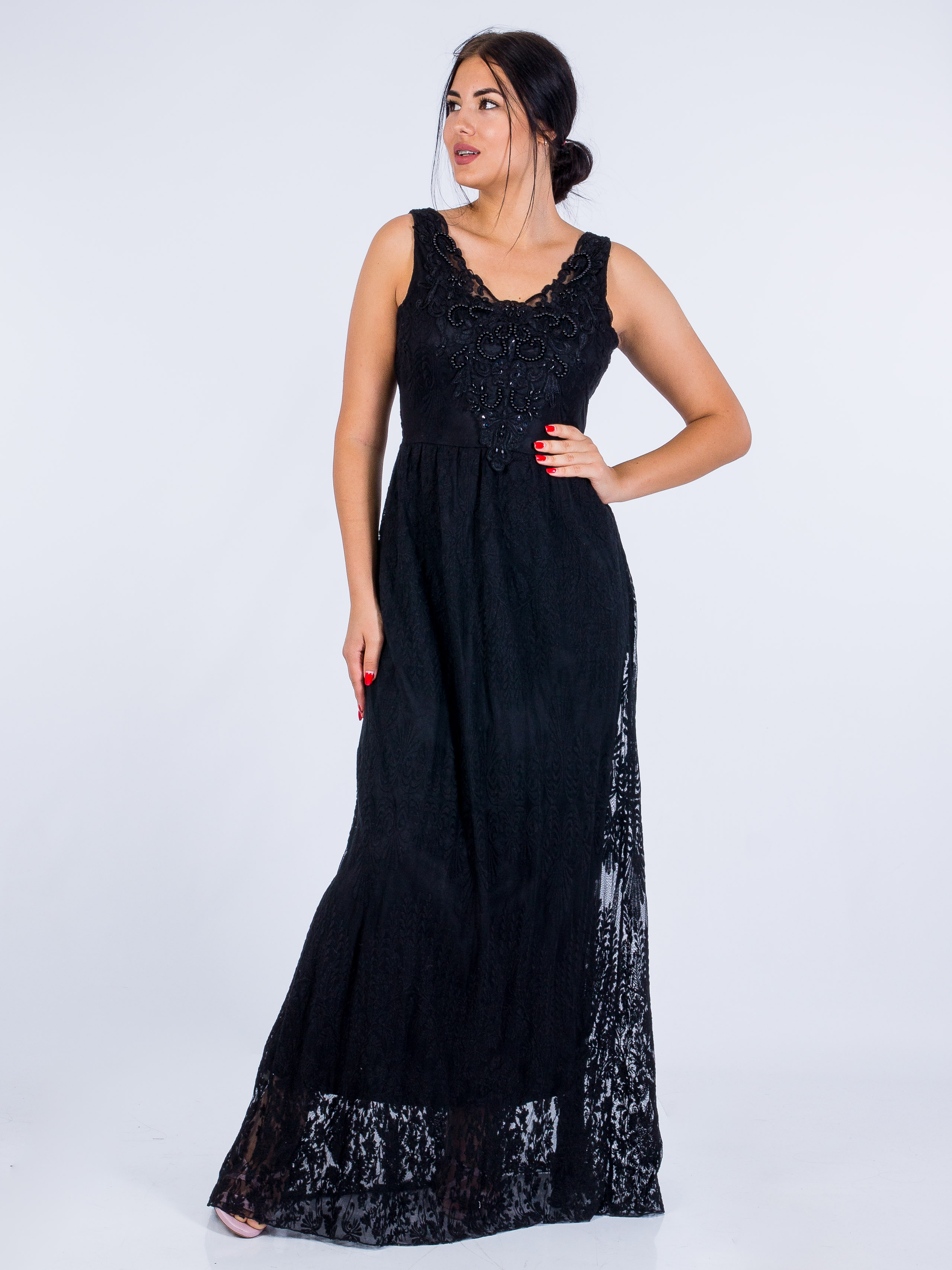 

Длинное платье с кружевом Desigual 72V2GB3 M Черный