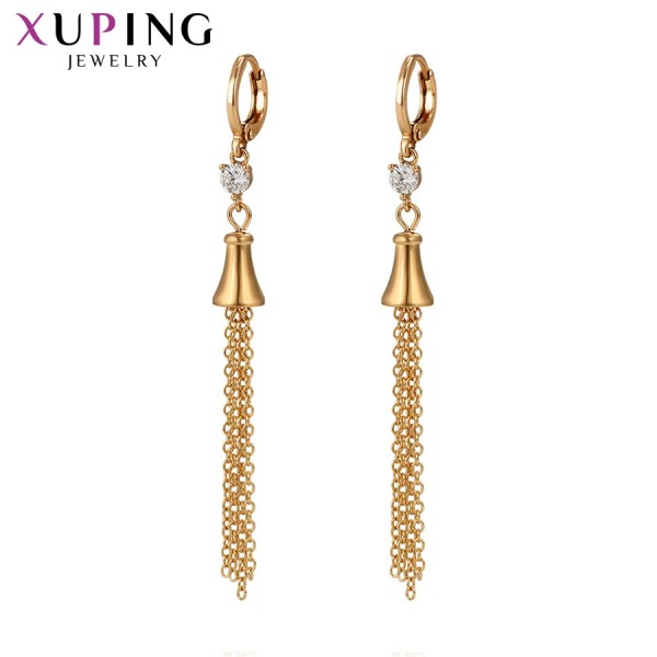 

Серьги Xuping с белыми фианитами позолота 18К 6511000