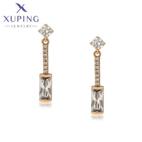 

Серьги Xuping с белыми фианитами позолота 18К 4498000