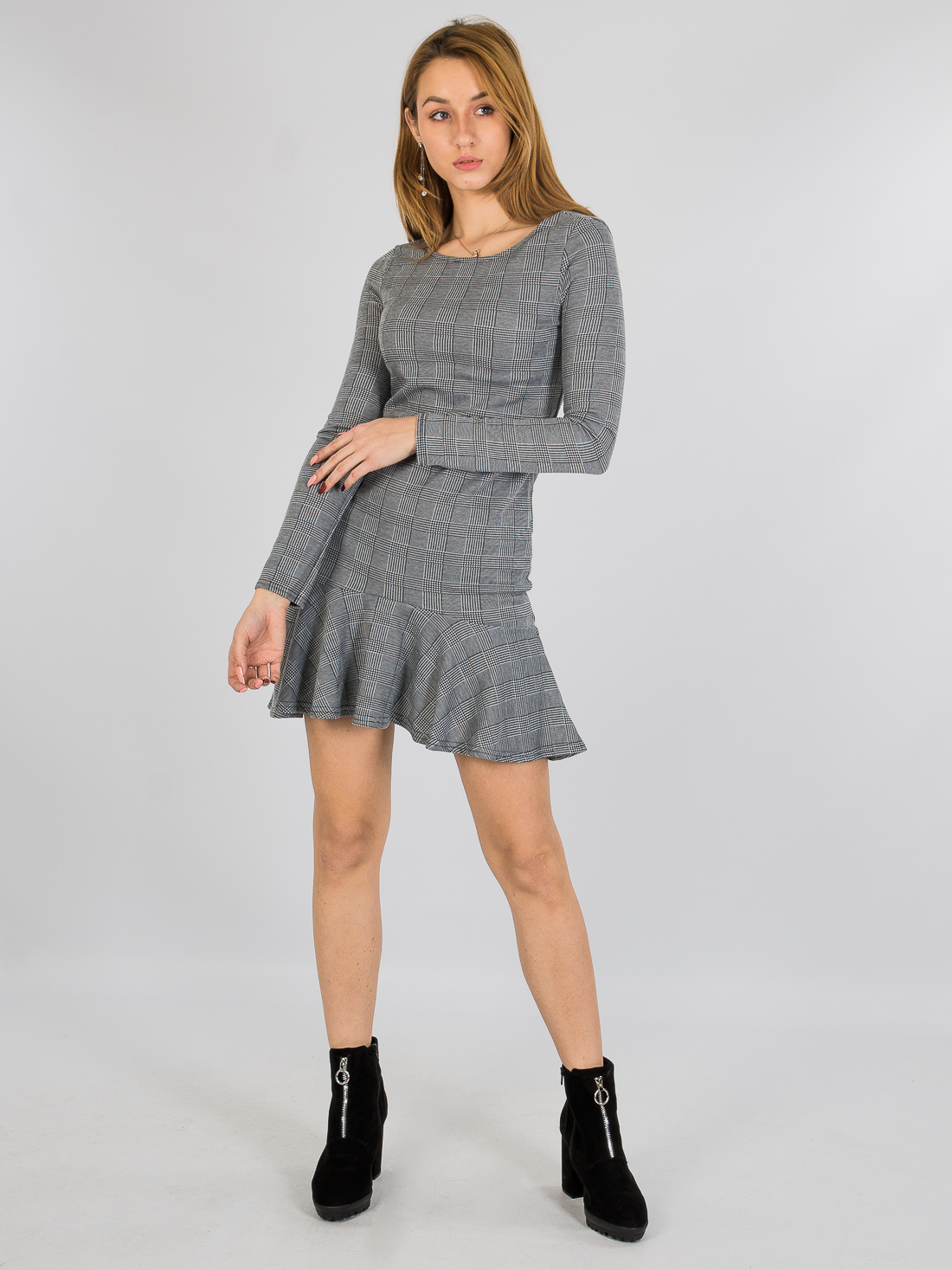 

Платье в клетку Jessica Wright RA-9103 2XL Серый