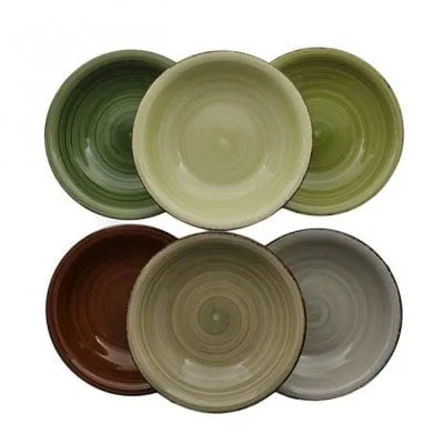 

Тарелка керамическая глубокая Flora NATURE микс 21,5 см. 45125 6 штук