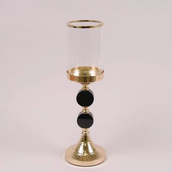 

Подсвечник Flora металлический золотой H-40 см. 37656