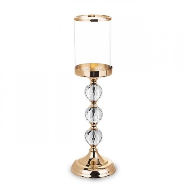 

Подсвечник Flora металлический золотой H-43 см. 26003