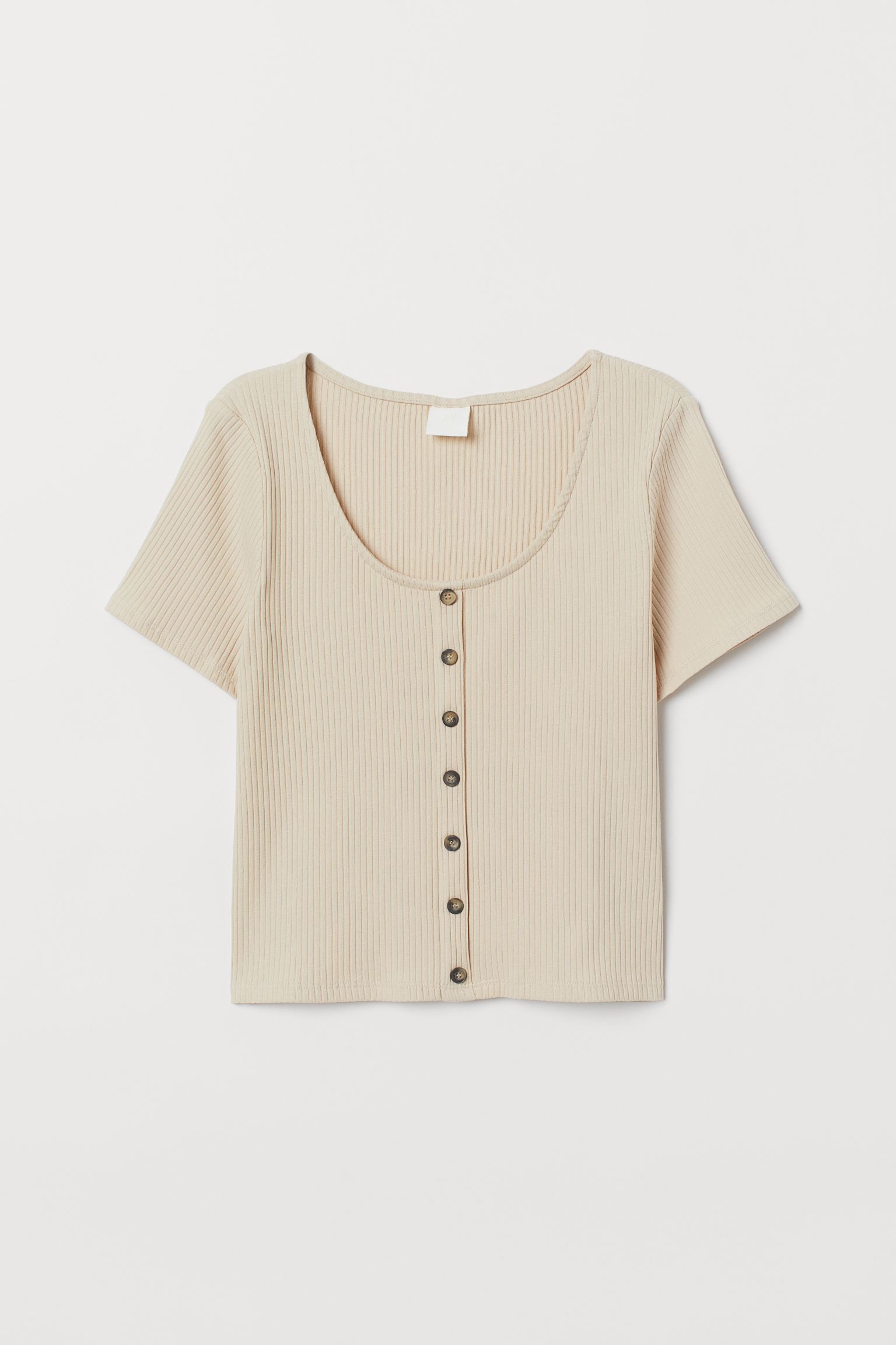

Футболка H&M S бежевый 1801708379