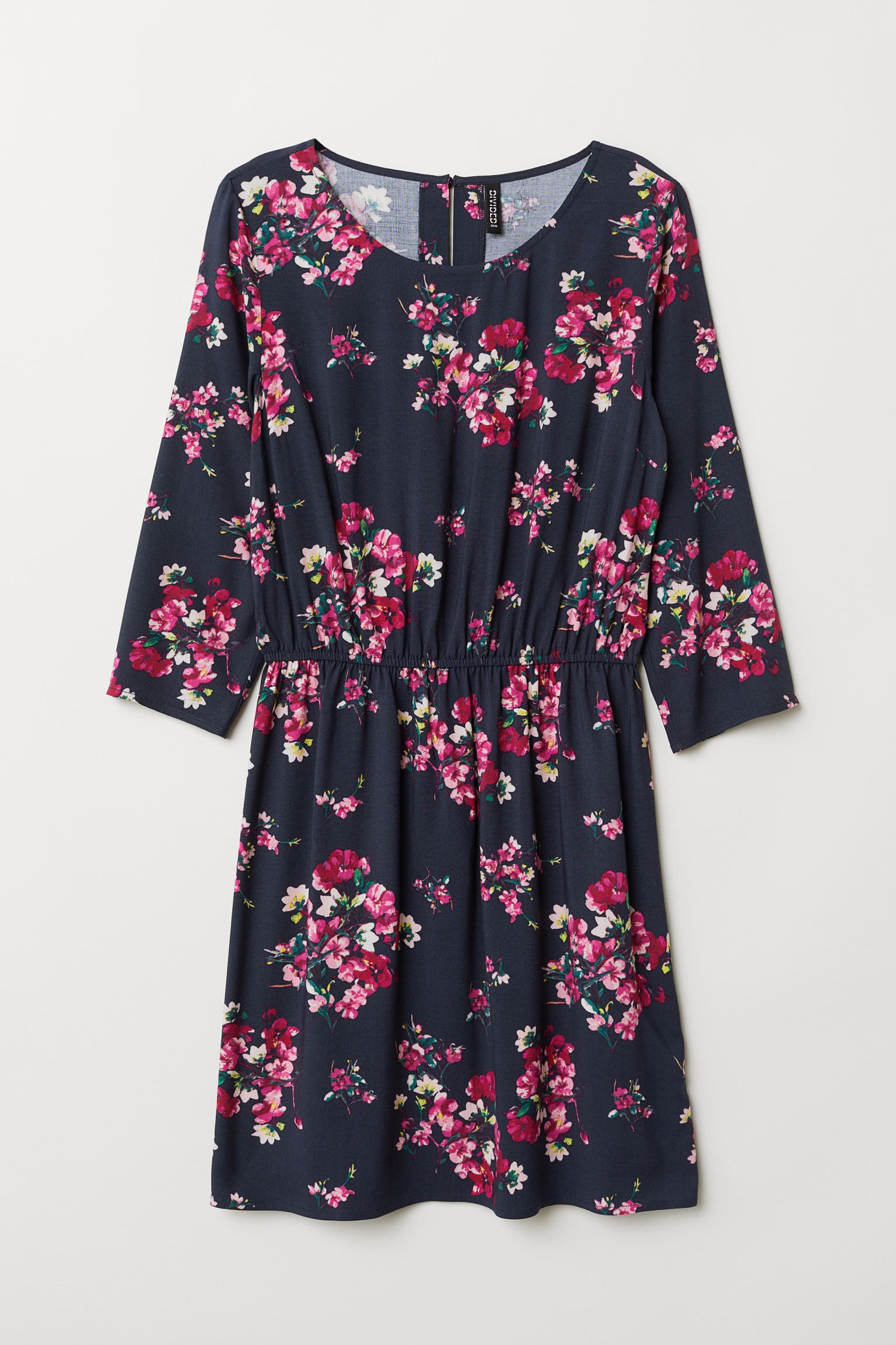 

Платье H&M 32 темно синий цветы 13015229184