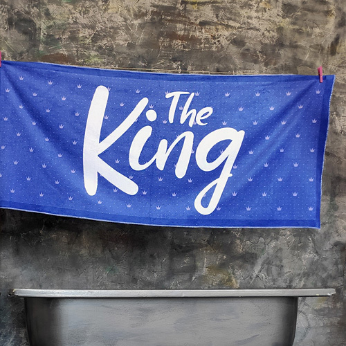 

Полотенце большое с принтом Presentville The King 150x70 см