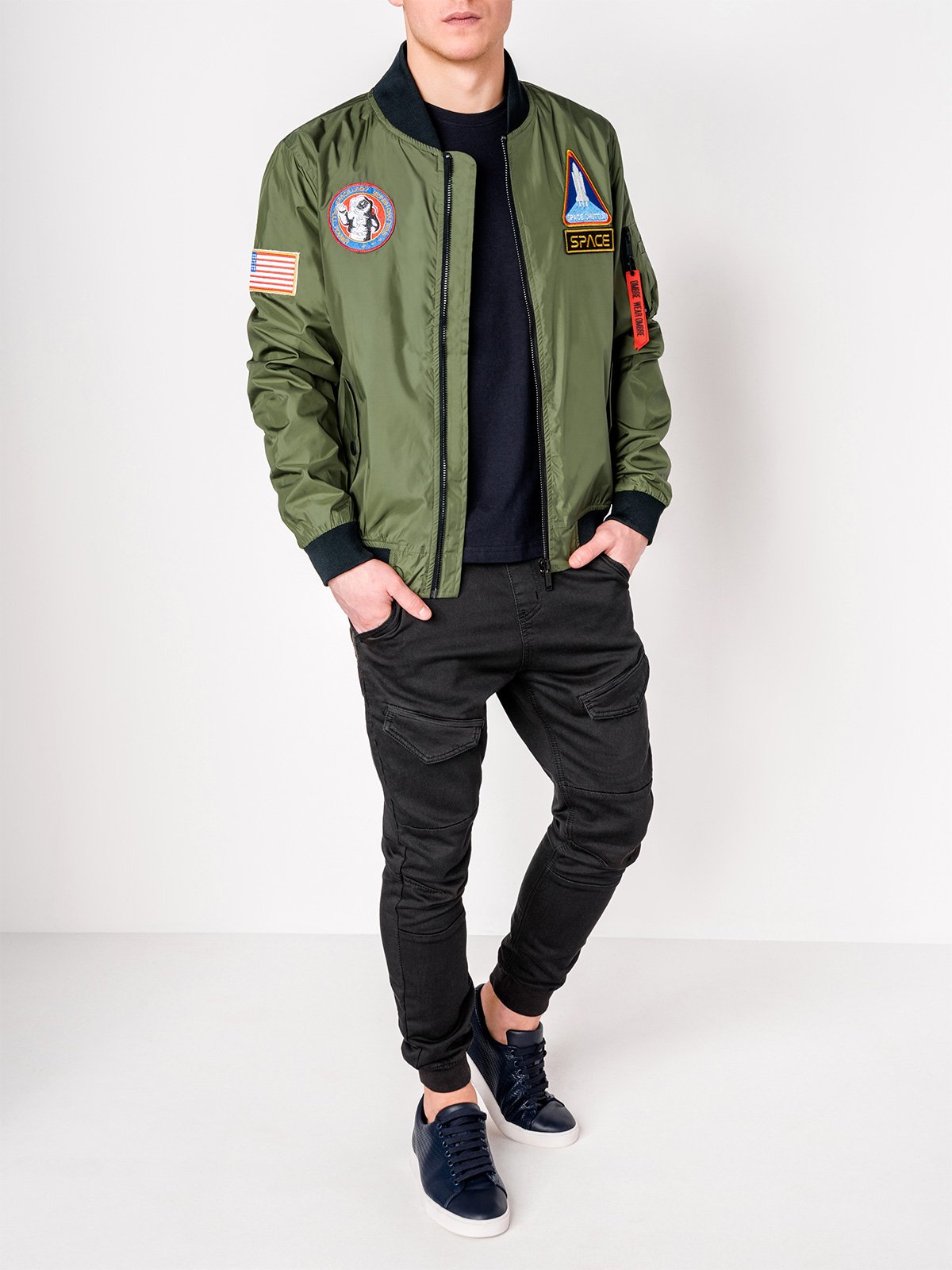 

Бомбер Ombre c351 S Оливковий 5902228026655