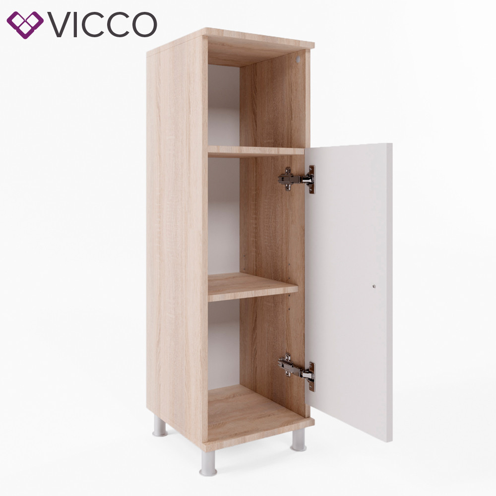 

Шкаф для ванной Vicco Fynn, 30x95, белый, сонома