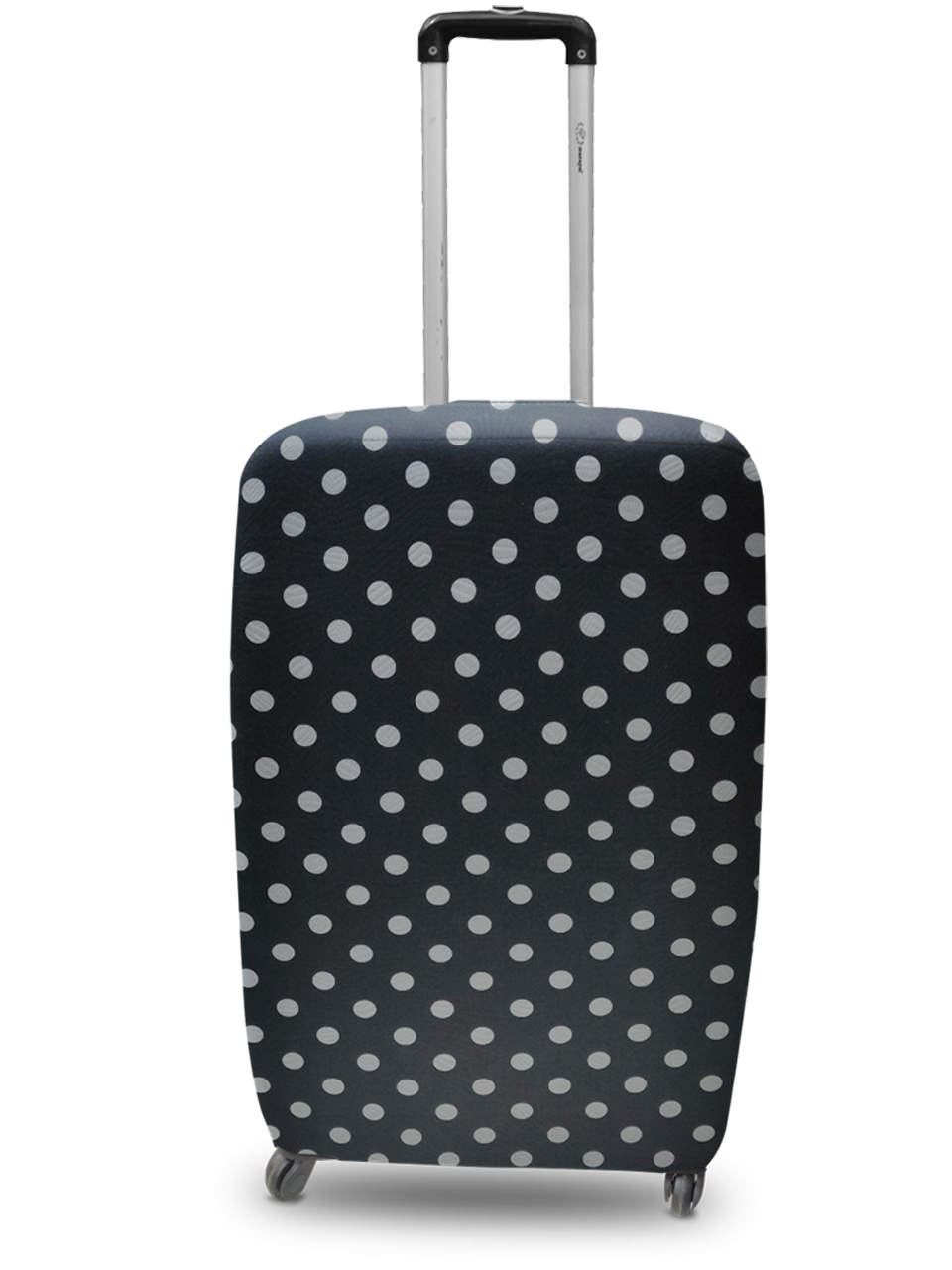 

Чехол для чемодана Coverbag неопрен L горох черный
