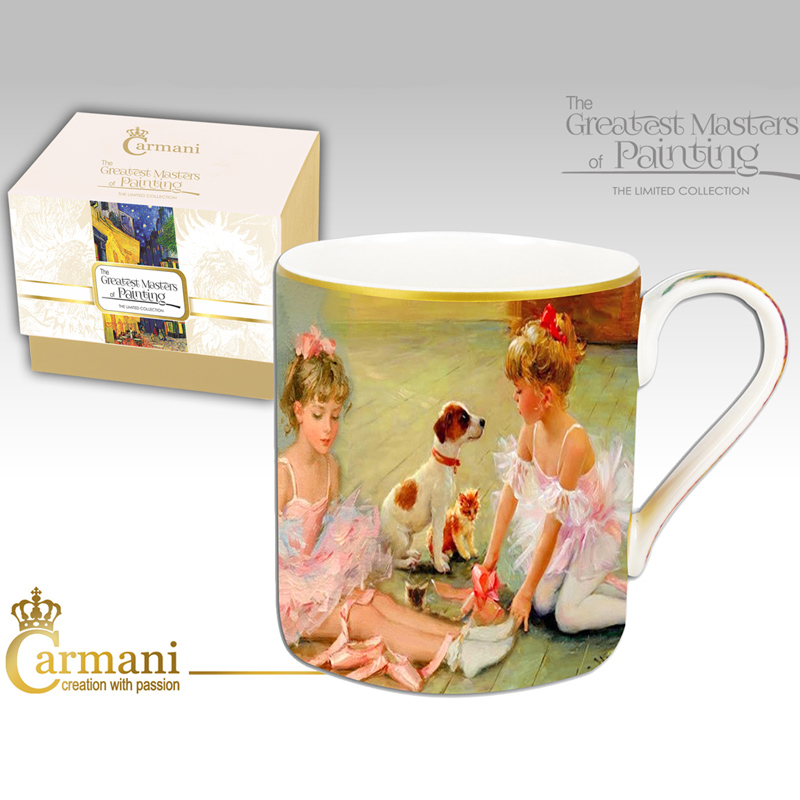 

Кружка фарфоровая Балерина на отдыхе Carmani 32134-BR-1704
