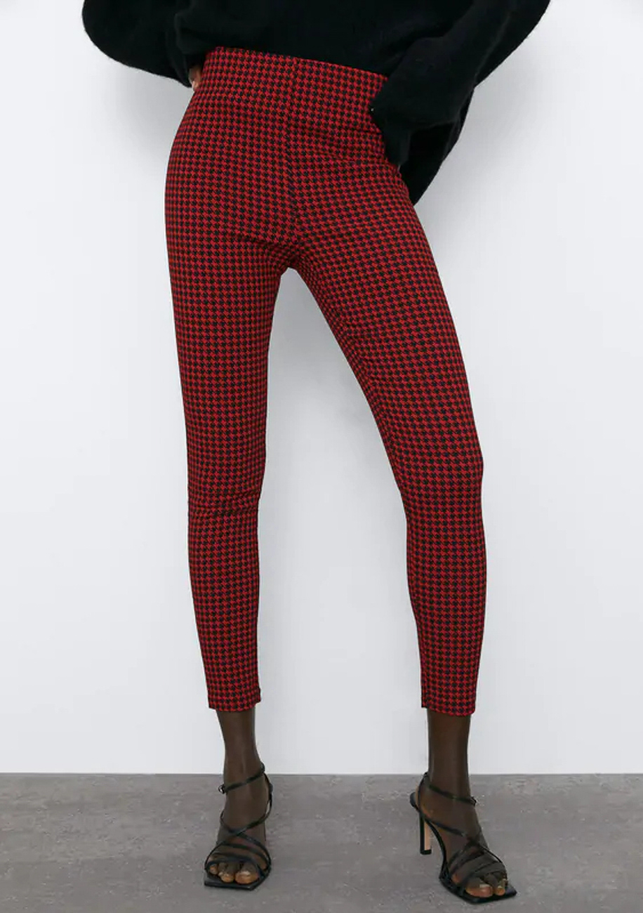 

Леггинсы Zara Ж1053673 (3046/286/065) цвет красный-черный 26