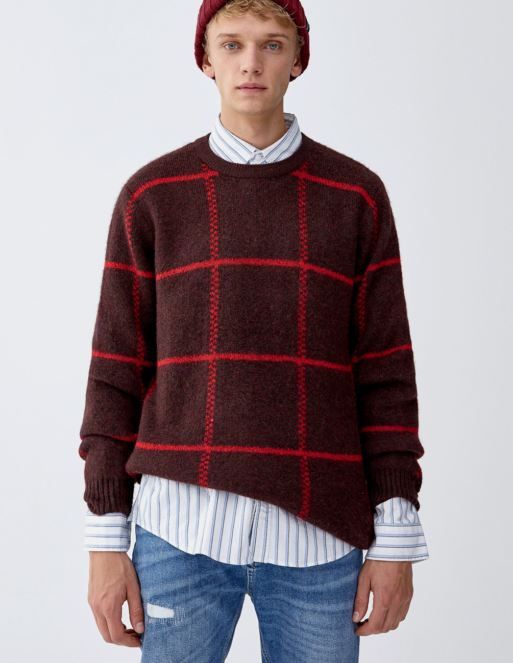 

Свитер PULL & BEAR М0105592 (9559/538/606) цвет коричневый M