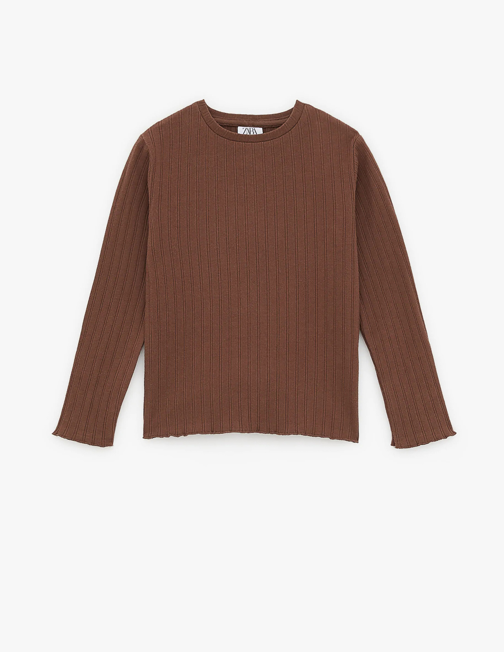 

Футболка д/р Zara ДД002562 (5048/113/700) цвет коричневый 116