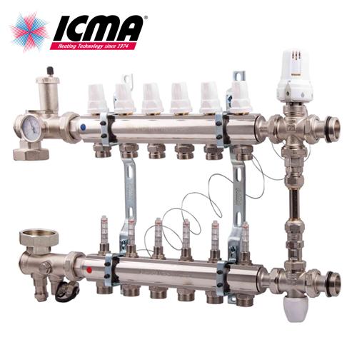 

Коллектор со смесительным узлом ICMA 1''x3/4" - 2 выхода