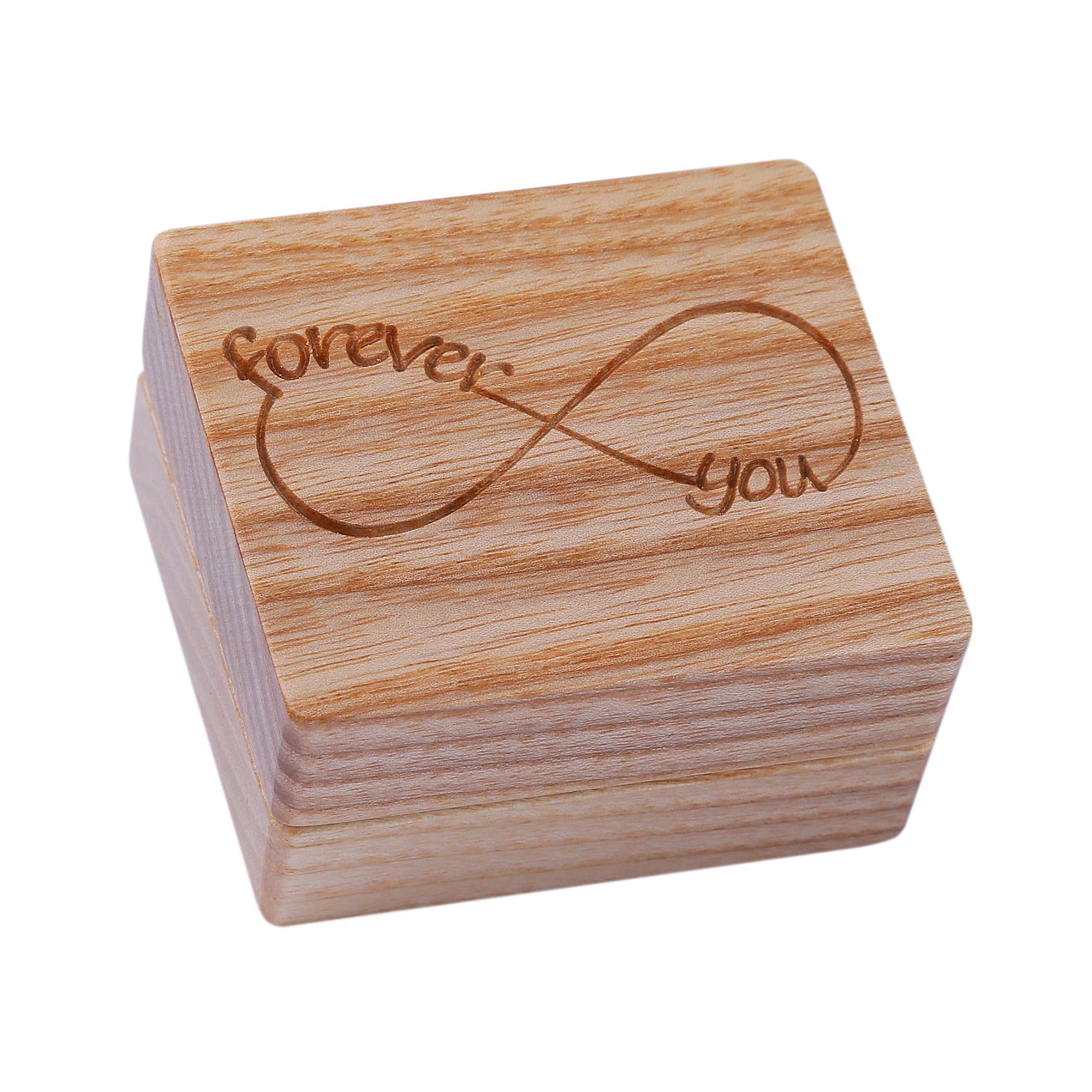 

Шкатулка-футляр для кольца "FOREVER YOU"деревянная HORNIKI