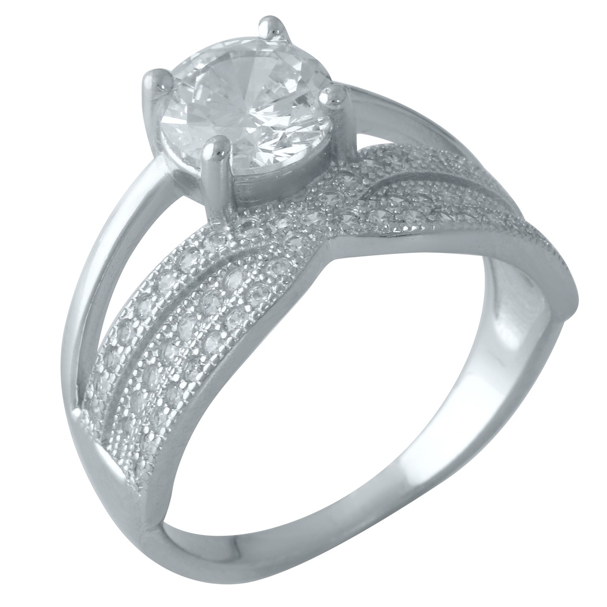 

Серебряное кольцо SilverLine с фианитами 16.5 размер