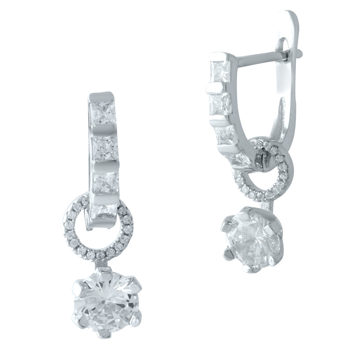 

Серебряные серьги SilverBreeze с фианитами