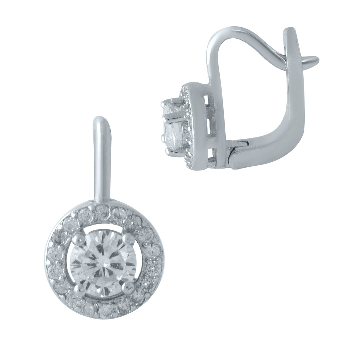 

Серебряные серьги SilverBreeze с фианитами
