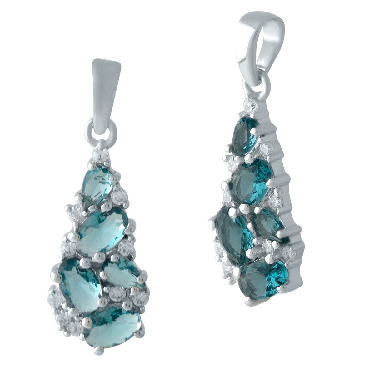 

Серебряная подвеска SilverBreeze с топазом Лондон Блю