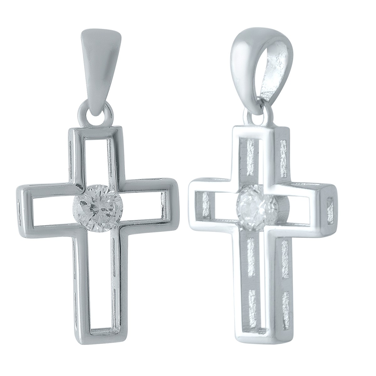 

Серебряный крестик SilverBreeze с фианитами
