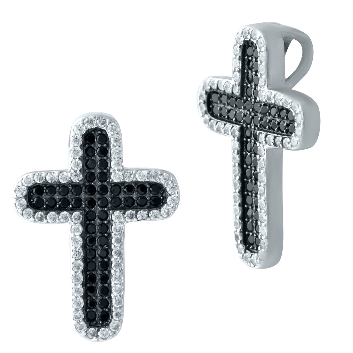 

Серебряный крестик SilverLine с фианитами