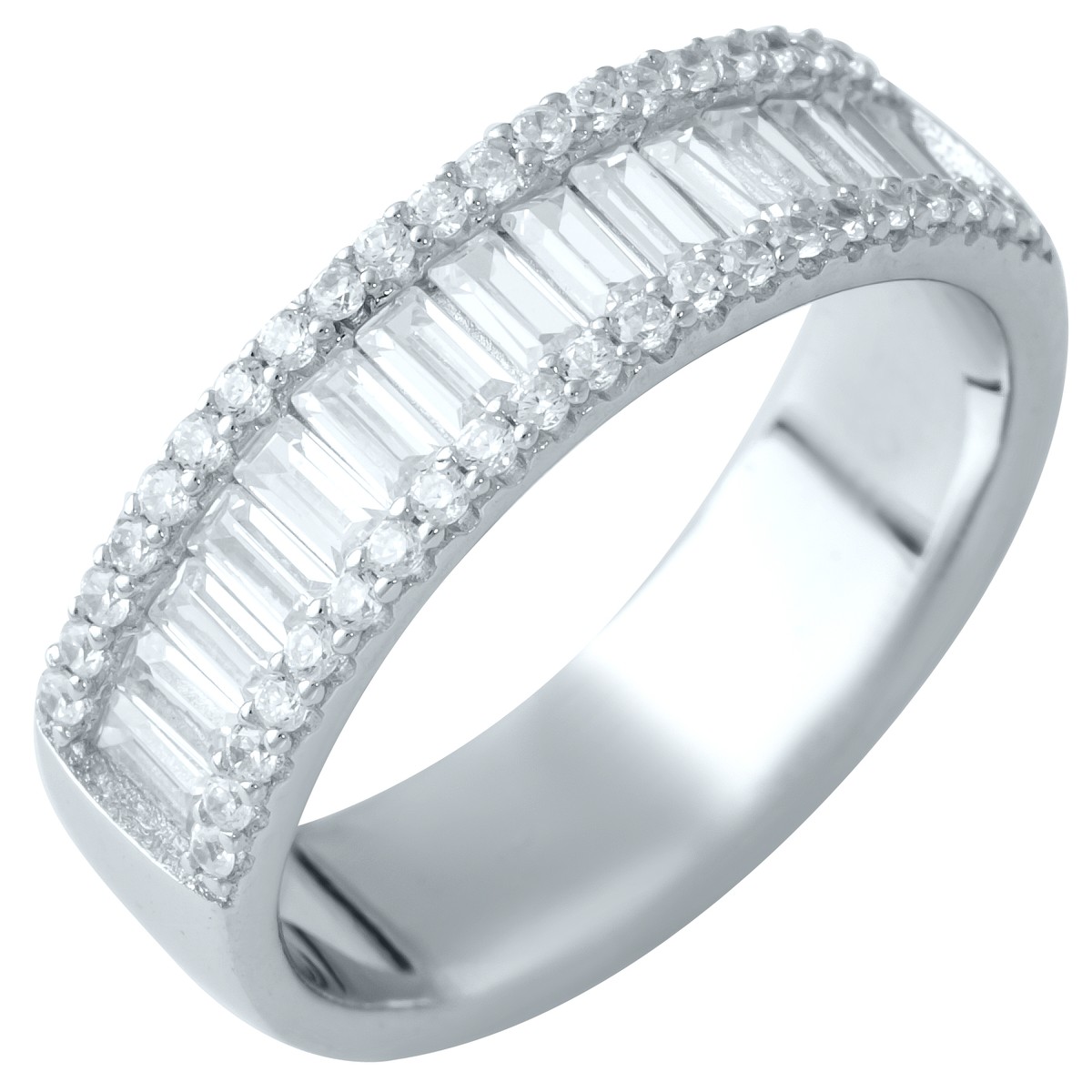 

Серебряное кольцо SilverLine с фианитами 17 размер