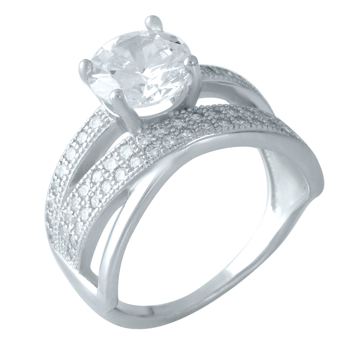 

Серебряное кольцо SilverLine с фианитами 16.5 размер