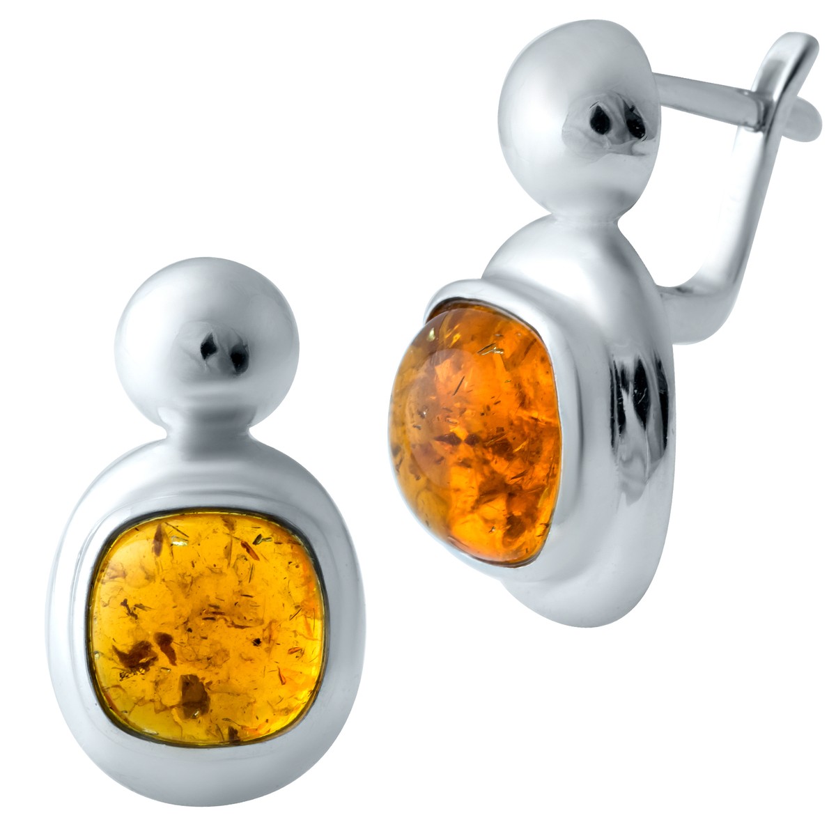 

Серебряные серьги SilverBreeze с янтарем