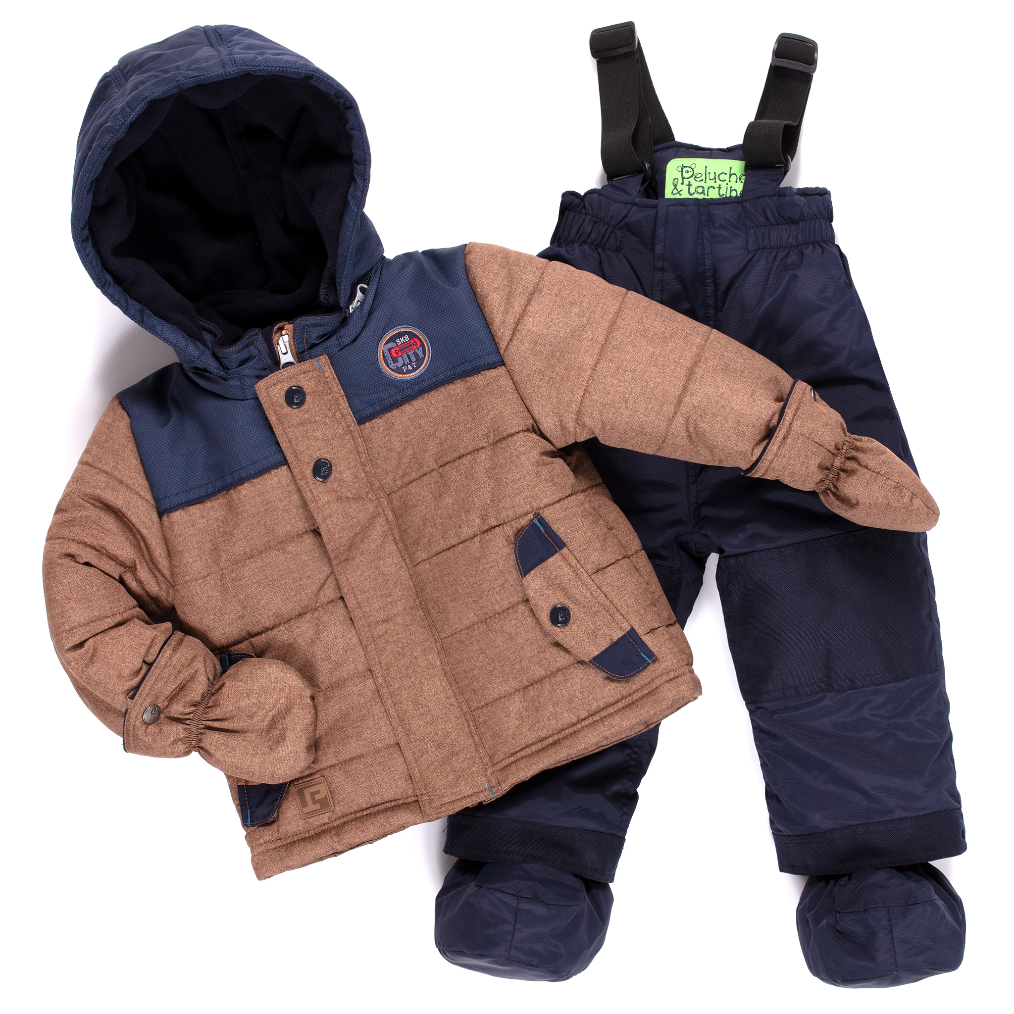 

Зимний термокомплект Peluche&Tartine F20M07BG-Goldenbrown кофейный с синим 96 - 104 см (F20M07BG-Goldenbrown-3)