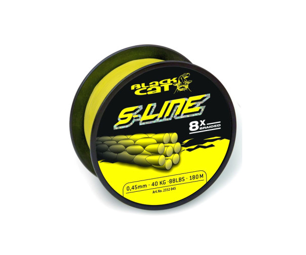 

Шнур Black Cat 0,45mm S-Line 180m 50kg,110lbs yellow (арт.19192116659)