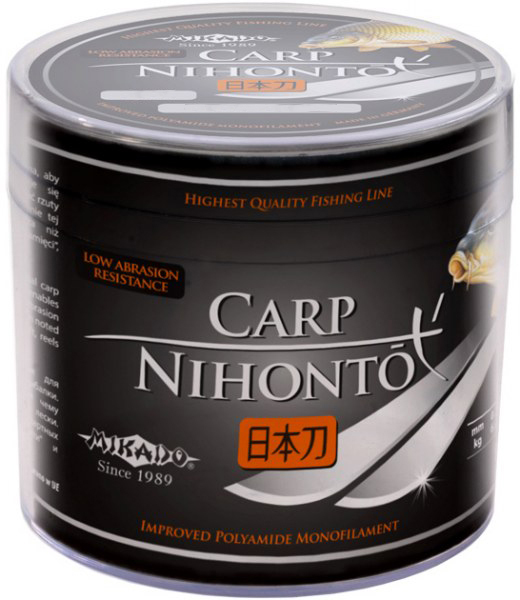 

Леска Mikado Nihonto Carp 600 м 0.40 мм 13.8 кг Черная (ZNK6-040)