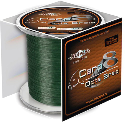 

Шнур Mikado Carp 8 Octa Braid 300 м 0.20 мм 18.10 кг Green (Z31G-020)