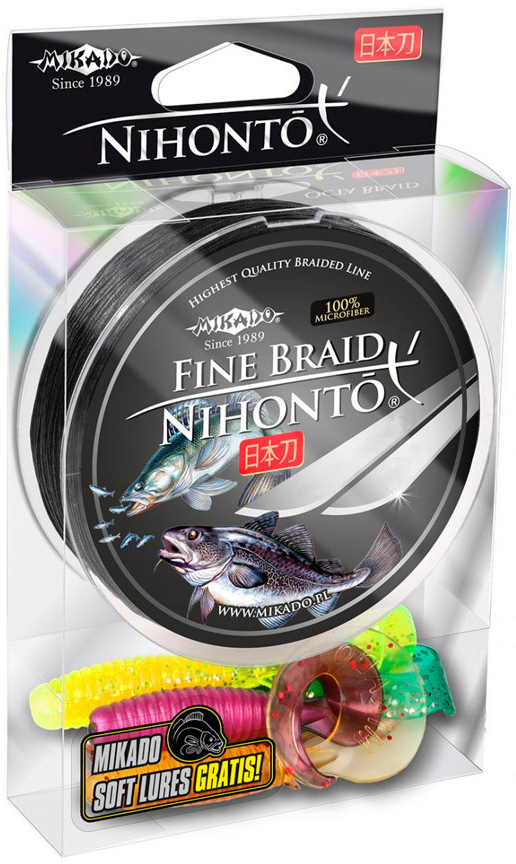 

Шнур Mikado Nihonto Fine Braid 150 м 0.14 мм 9.70 кг Black (Z19B-014)