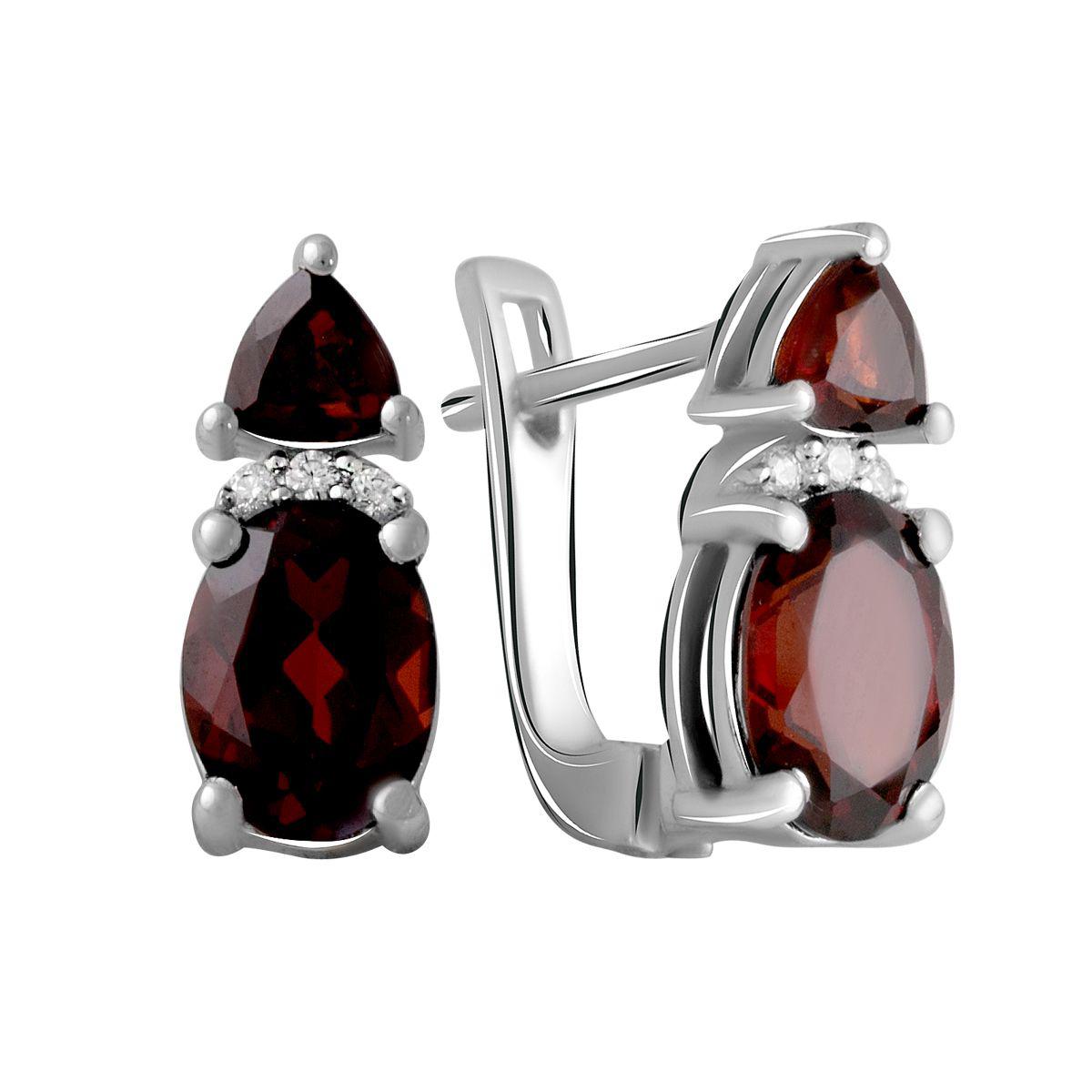 

Серебряные серьги SilverAlex с натуральным гранатом