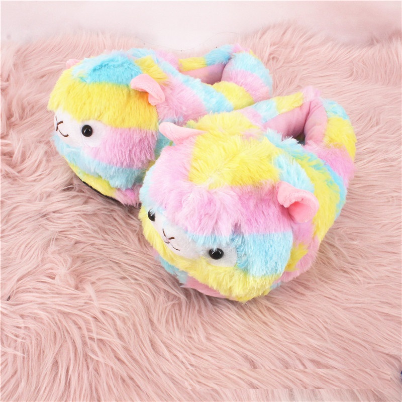 

Плюшевые тапочки игрушки Лама My kigu 28 см Размер 35 универсальный