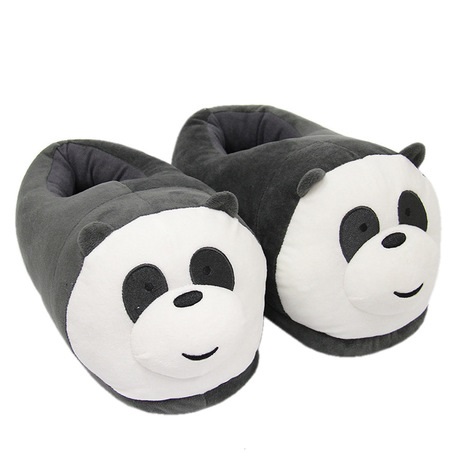 

Плюшевые тапочки игрушки Веселая Панда My kigu 28 см Размер 35 универсальный