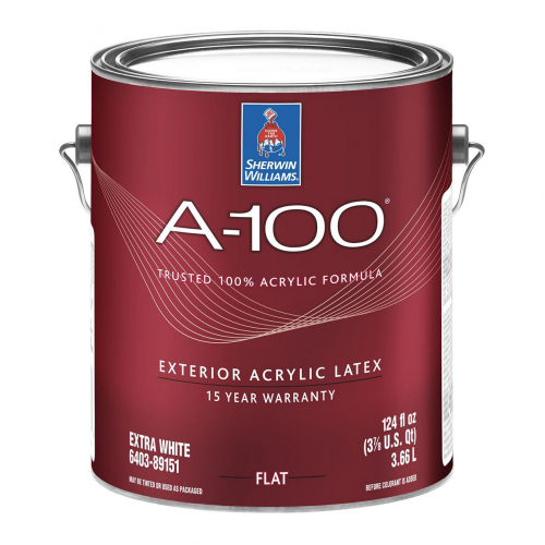 

Краска фасадная акриловая Sherwin-Williams A-100 Exterior Flat White глубокоматовая белая